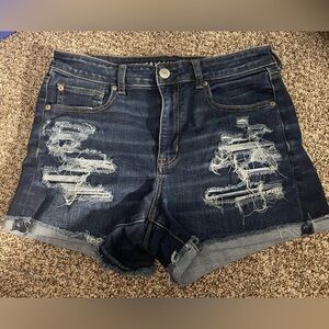 AEO size 12 next level stretch distressed shorts